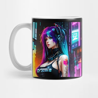 Beautiful Cyberpunk Girl [Design 2] Mug